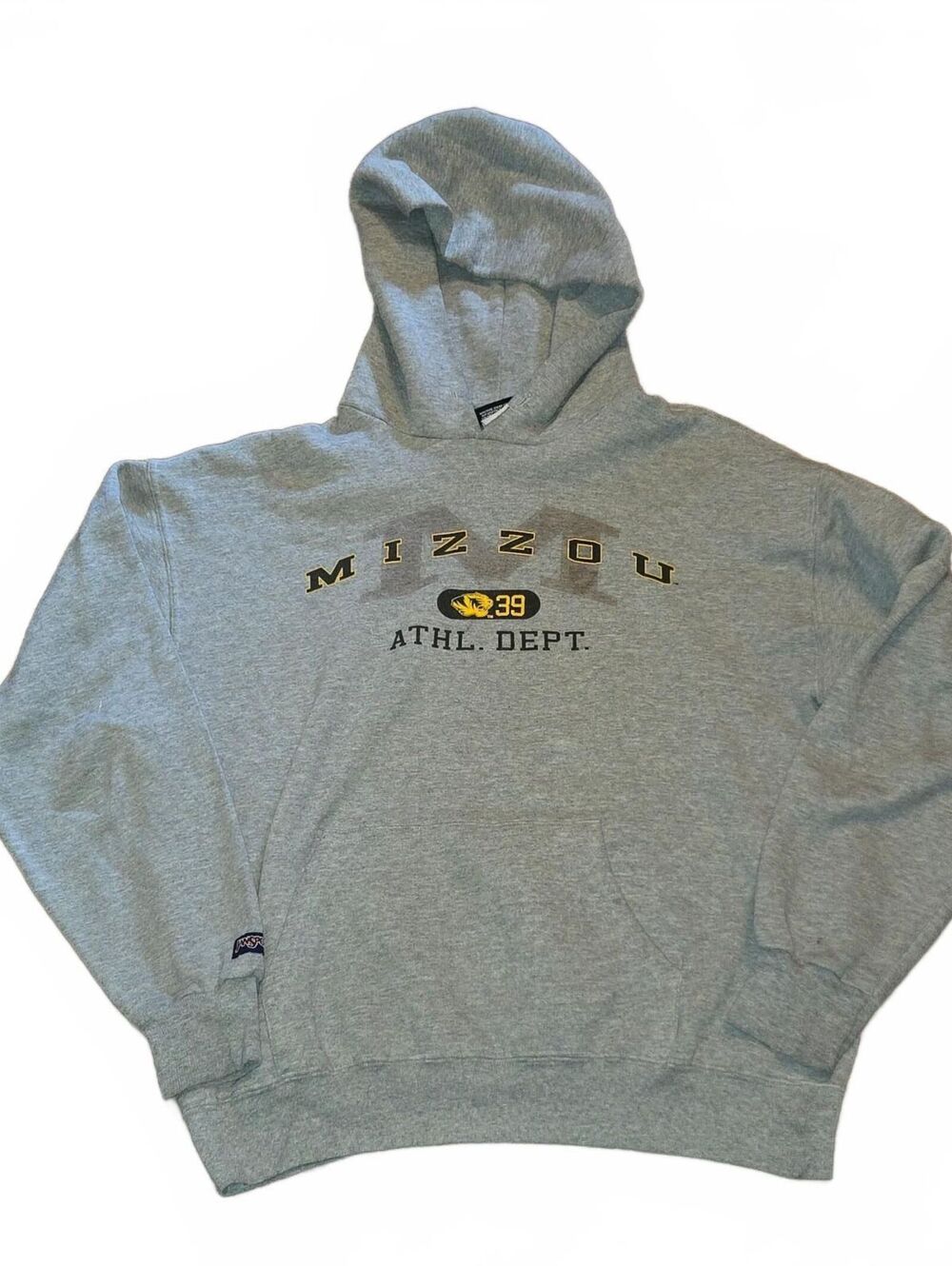 Vintage Missouri Mizzou Tigers Hoodie Men's XL 90's Gray Athletic Department